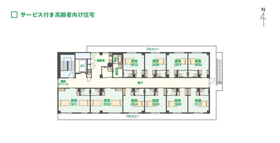 エイジフリーハウス茨木総持寺 間取図