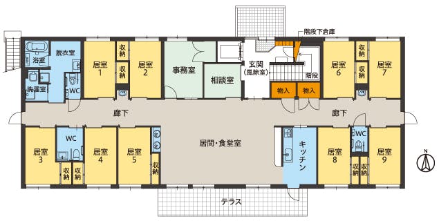 ツクイ仙台愛子グループホーム 間取図