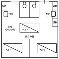 くつろぎの家ハッピー園 間取図