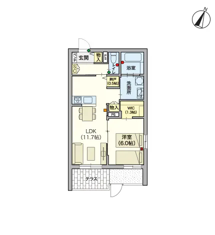 ヘーベルVillage東高円寺 間取図