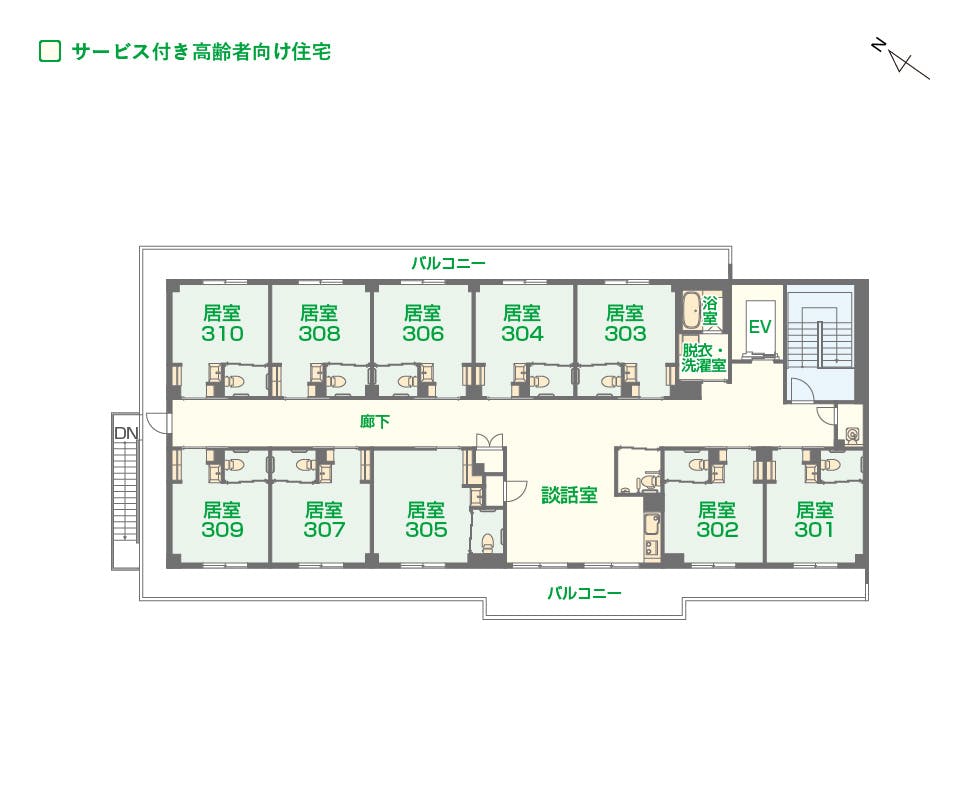 エイジフリーハウス尼崎下坂部 間取図