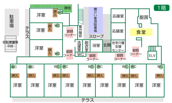 サービス付き高齢者住宅みのる 間取図