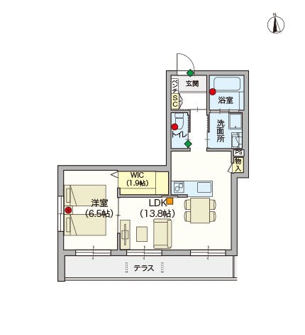 ヘーベルVillage川崎大師 間取図