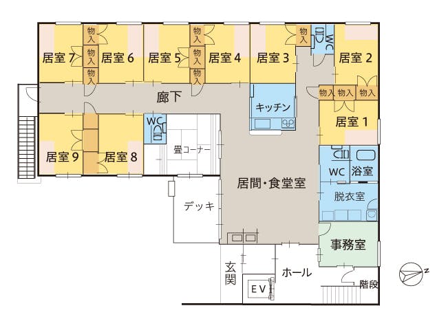 ツクイ堺深阪グループホーム 間取図