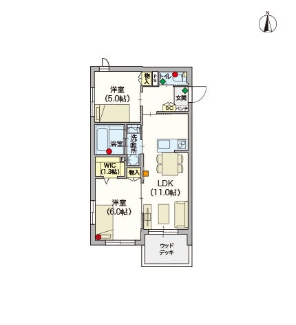 ヘーベルVillage野方 間取図
