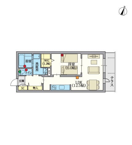 ヘーベルVillage鶴見市場 間取図