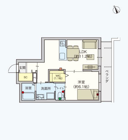 ヘーベルVillage綱島〈西棟〉 間取図