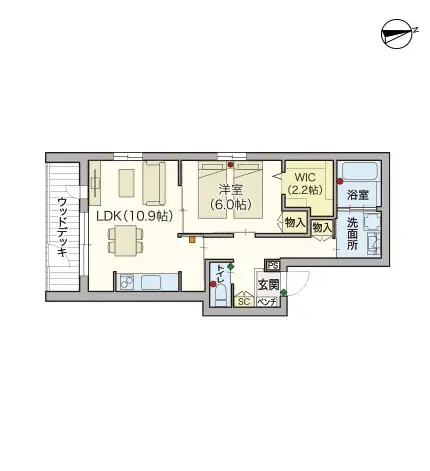 ヘーベルVillageときわ台 間取図