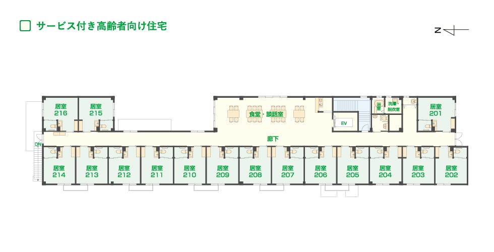エイジフリーハウス豊中インター西 間取図