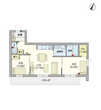 ヘーベルVillage鶴間 間取図