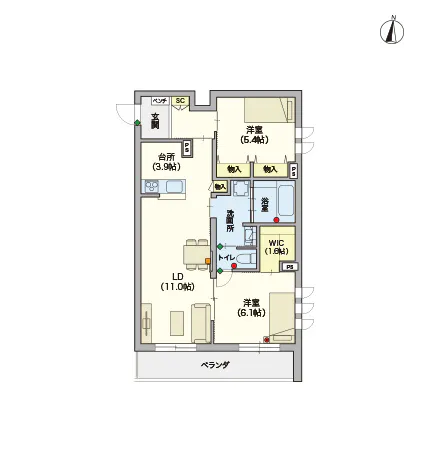 ヘーベルVillage井荻II 間取図