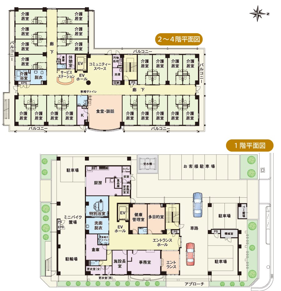 介護付有料老人ホーム ライフビュー長居公園通り 間取図