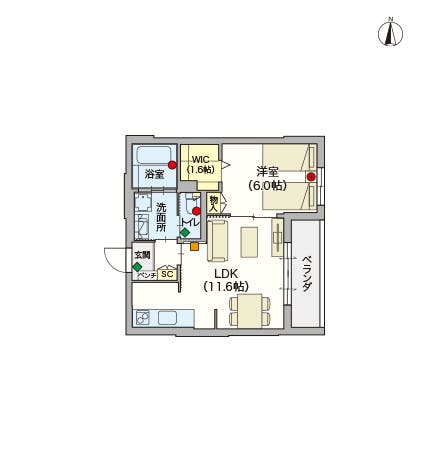 ヘーベルVillage下高井戸 間取図