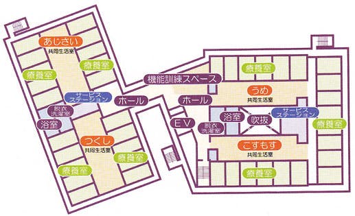 介護老人保健施設垂水すみれ苑 間取図