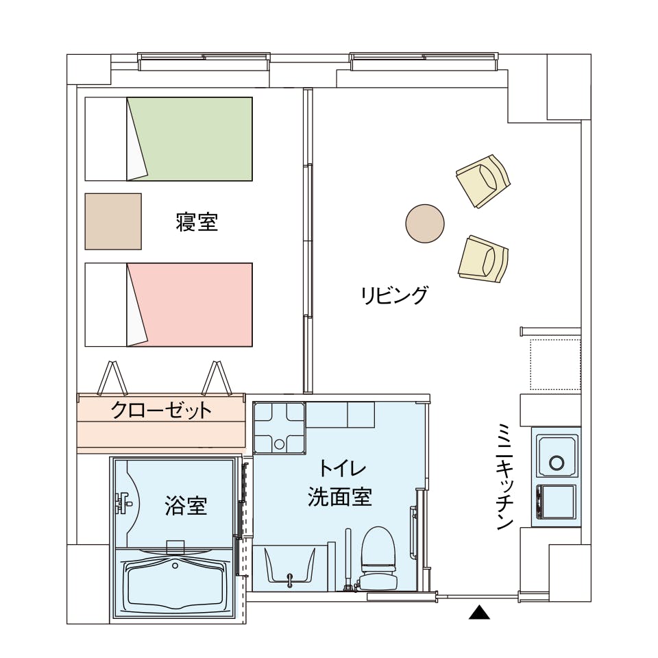 グッドタイムリビングなかもず 間取図