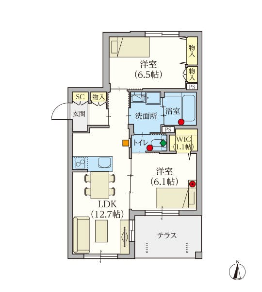 ヘーベルVillage西永福 間取図