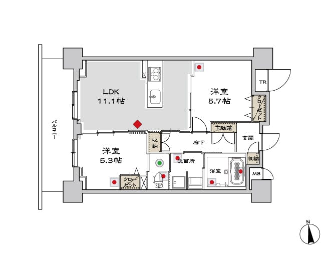 マストクレリアン神楽坂 間取図