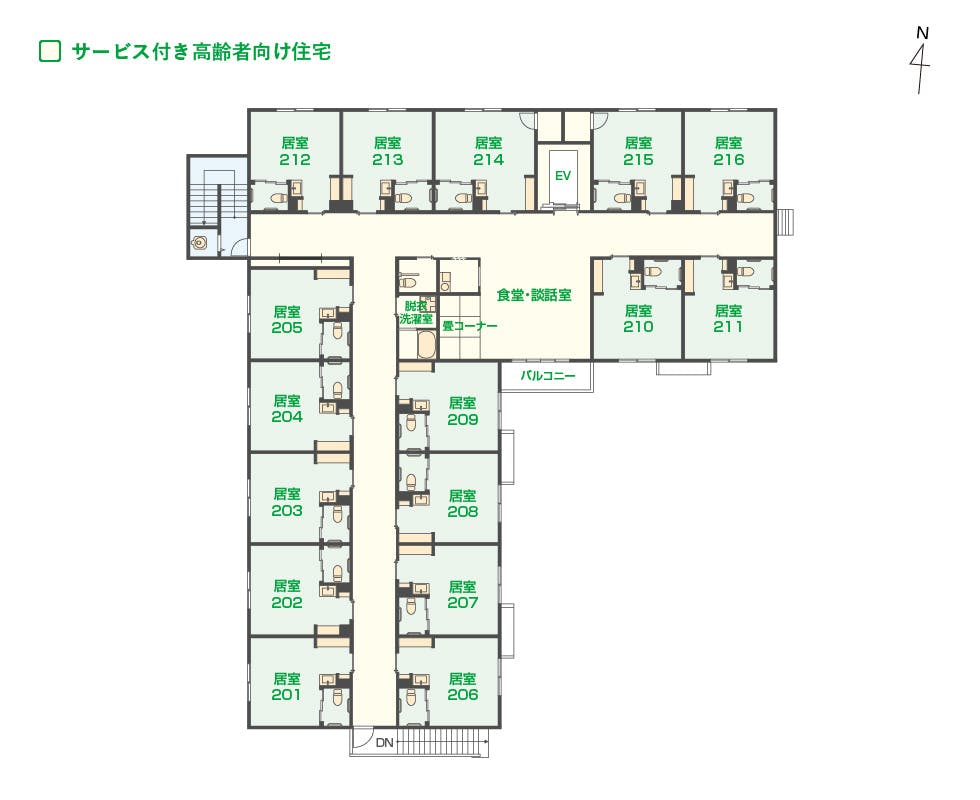 エイジフリーハウス枚方牧野 間取図