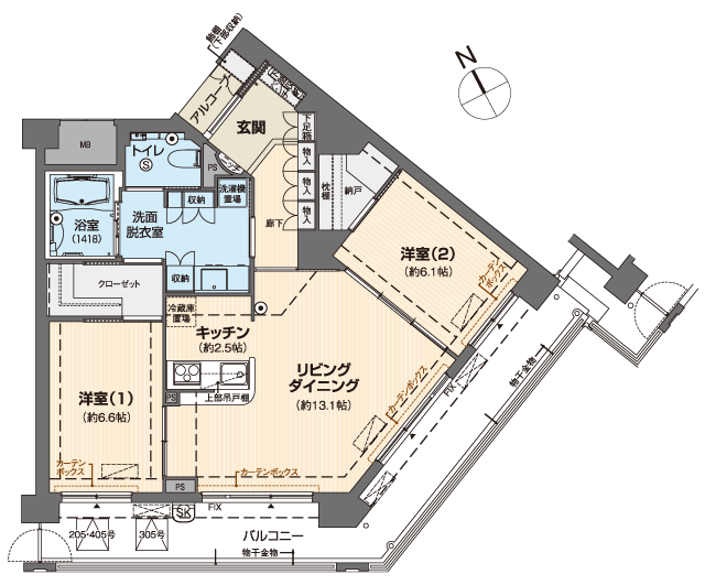 ベルパージュ奈良あやめ池シニアレジデンス 間取図