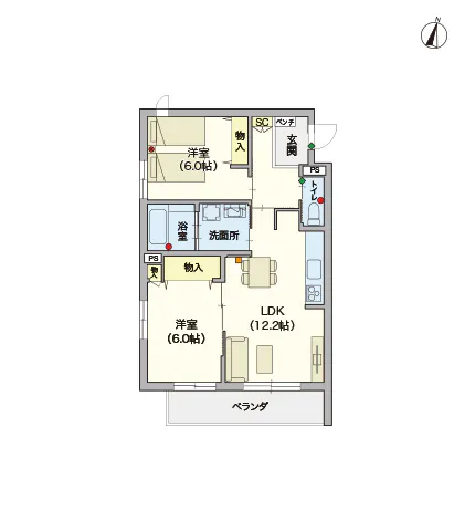 ヘーベルVillage 湘南台4丁目 間取図