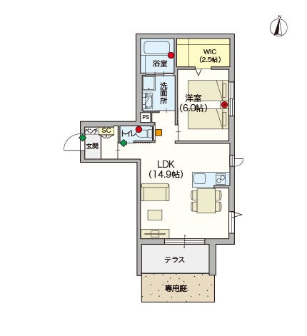 ヘーベルVillage千鳥3丁目 間取図