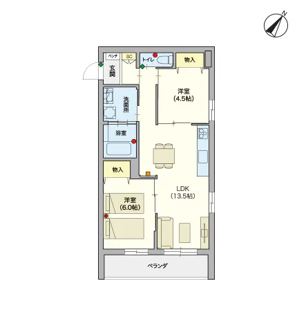 ヘーベルVillage南林間 間取図