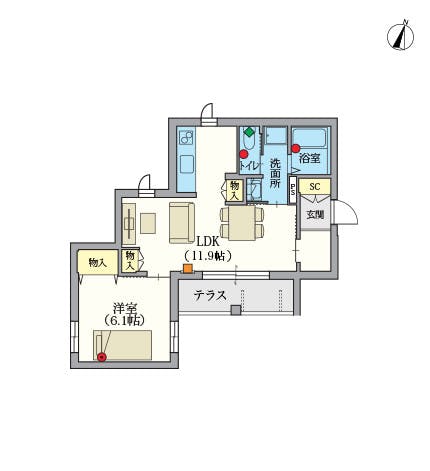 ヘーベルVillage鶴見市場 間取図