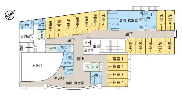 ツクイ三浦グループホーム 間取図