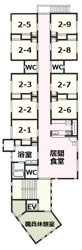 アクア淵野辺グループホーム 間取図