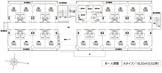 アルファリビング松山よつば循環器クリニック前 間取図