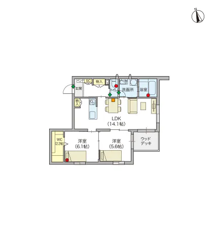 ヘーベルVillage等々力 間取図