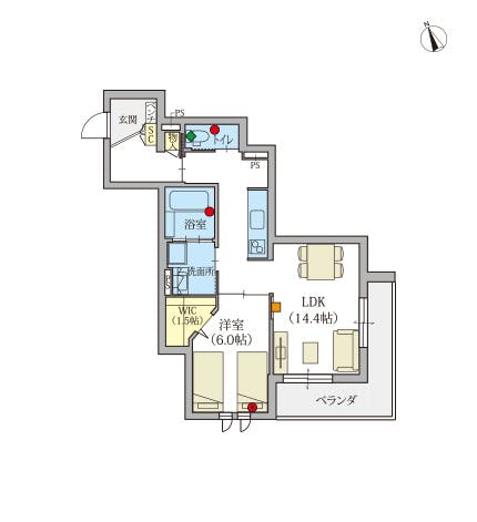 ヘーベルVillage調布富士見町 間取図