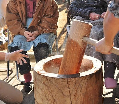 グループホーム朝日のあたる家 餅つき