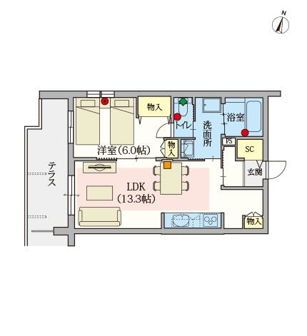 ヘーベルVillage杉並井草 間取図
