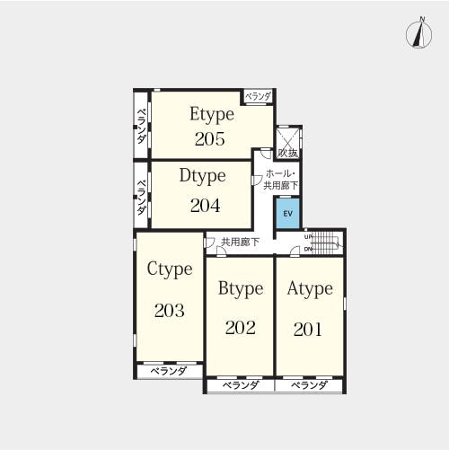 ヘーベルVillage堀ノ内 間取図