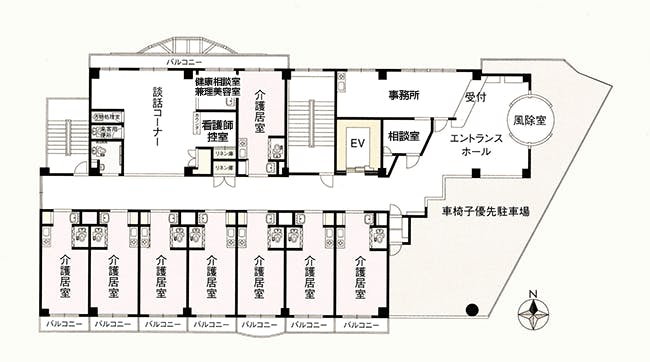 介護付有料老人ホームあおい 間取図