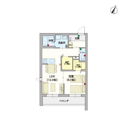 ヘーベルVillage池上3丁目 間取図