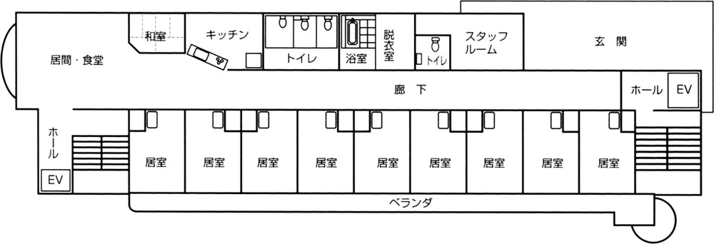 グループホームつどい八山田家 間取図