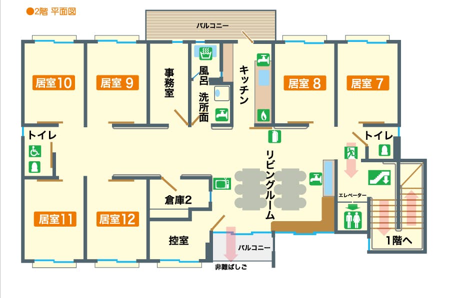 グループホーム南長崎野の里 間取図