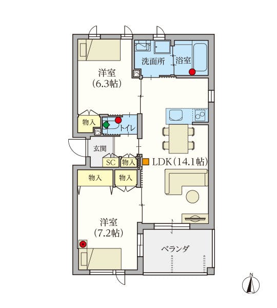 ヘーベルVillage西永福 間取図