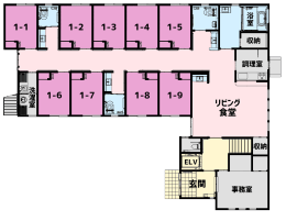 アクア陽光台グループホーム 間取図