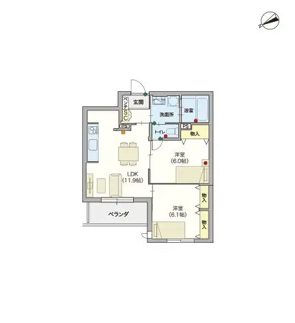 ヘーベルVillage片瀬鵠沼 間取図
