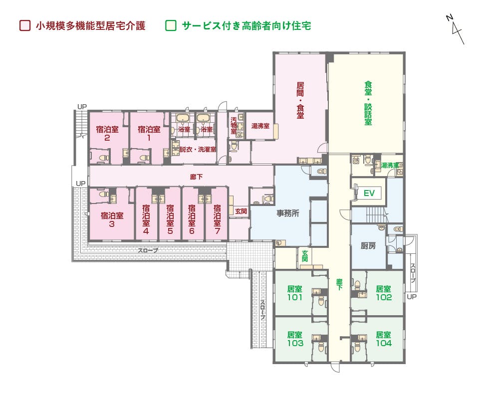 エイジフリーハウス京都花園 間取図