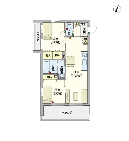 ヘーベルVillage本川越 間取図