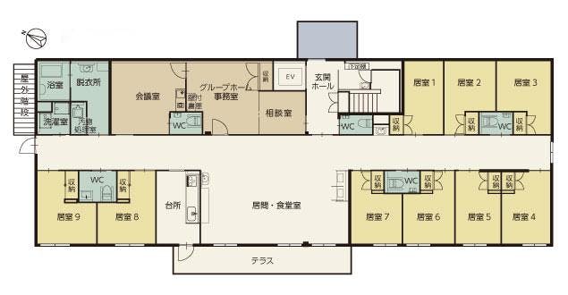 ツクイ新潟新石山グループホーム 間取図