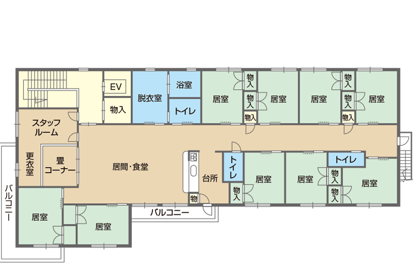 グループホームアムール忠岡アネックス 間取図