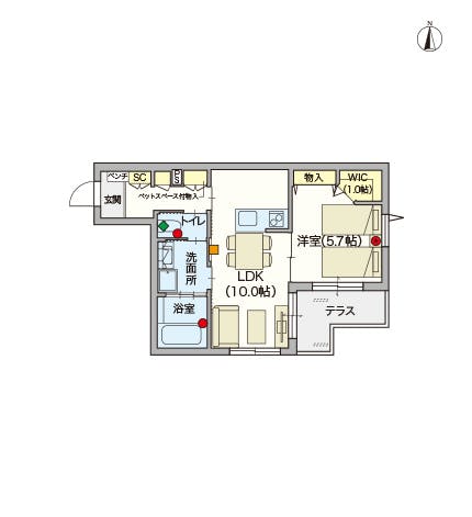 ヘーベルVillage新江古田 間取図