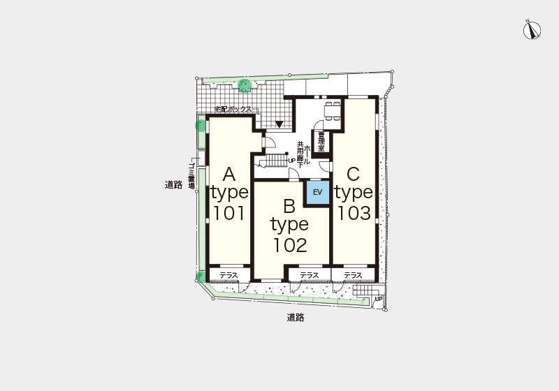 ヘーベルVillage東中野 間取図