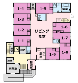 アクア上鶴間グループホーム 間取図
