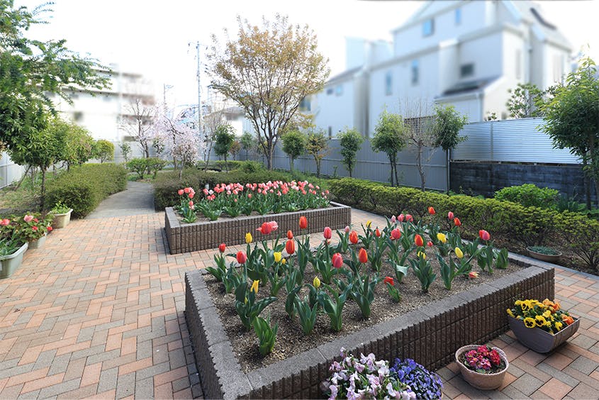 グランダ王子 1F 中庭（遊歩道）